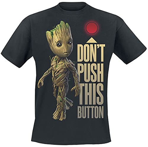 Guardianes De La Galaxia 2 - Groot - Button Hombre Camiseta...