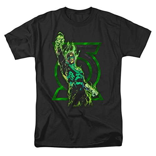 Green Lantern - Camiseta de manga corta, color negro - Negro...