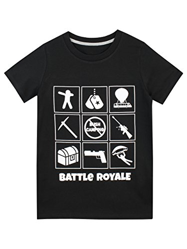 Battle Royale Camiseta para niÃ±o Gaming Negro 10-11 AÃ±os