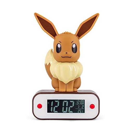 Eevee Reloj Despertador Lampara Led Pokemon