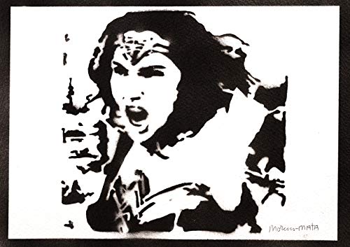 PÃ³ster Wonder Woman Liga de la Justicia Grafiti Hecho a...