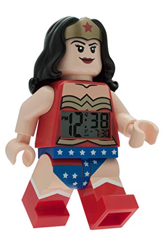 Despertador con luz infantil con figurita de Wonder Woman de...
