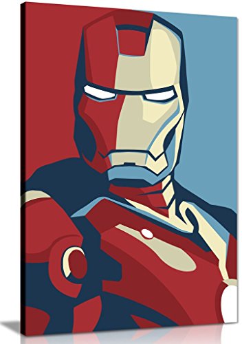 Cuadro de arte pop retro de Iron Man (36 x 24)