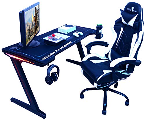 Mesa Gaming, 140cm x 60cm, Gaming Desk, Mesa para Ordenador...
