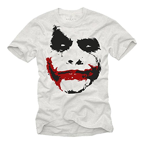 MAKAYA Camiseta Joker Hombre Negro S