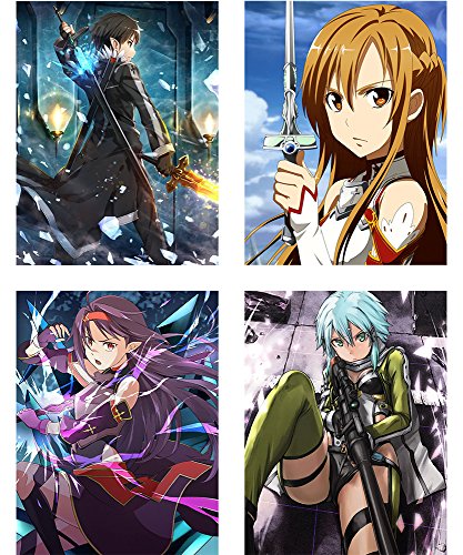 Instabuy Set of 4 Mini Posters Sword Art Online (A) -...